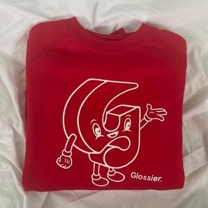 g pal holiday glossier crewneck sweatshirt size small